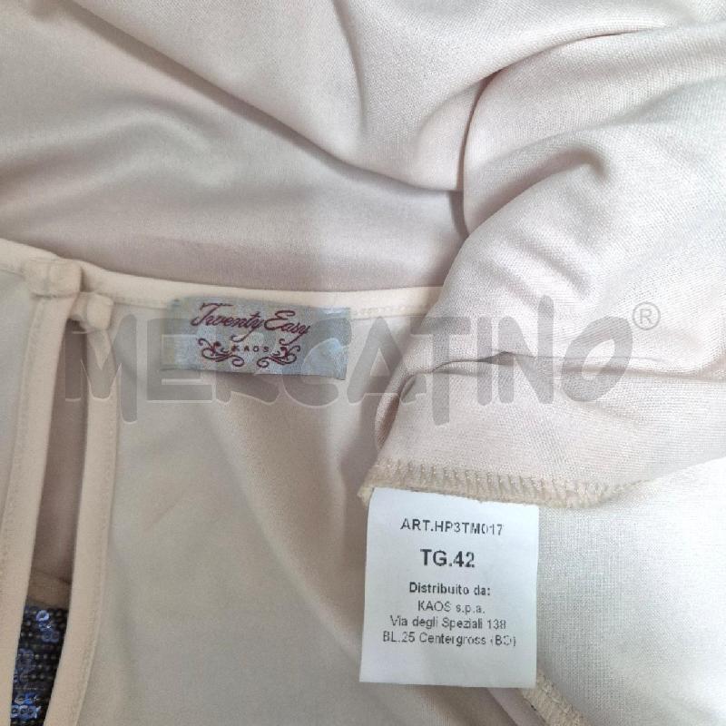 ABITO DONNA TWENTY EASY KAOS PANNA COLOR FRANGE PAILLETTES | Mercatino dell'Usato Cervia 5