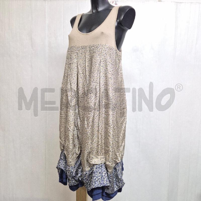 ABITO DONNA TWIN SET BEIGE BLU CON FIORI | Mercatino dell'Usato Cervia 3