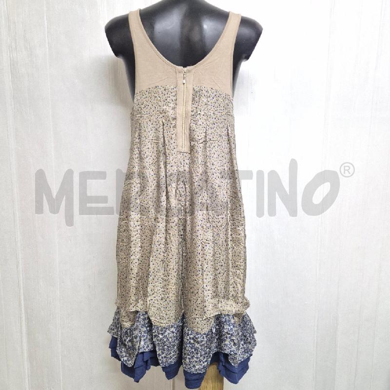 ABITO DONNA TWIN SET BEIGE BLU CON FIORI | Mercatino dell'Usato Cervia 4