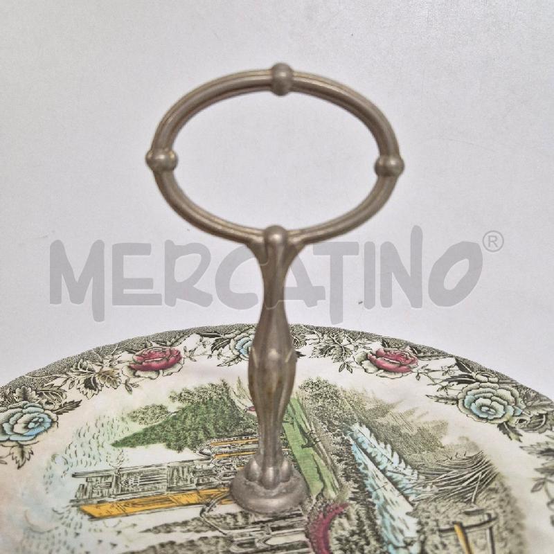 ALZATA DOLCETTI INGLESE BIANCO VERDE ENGLISH COUNTRY SCENES  | Mercatino dell'Usato Cervia 4