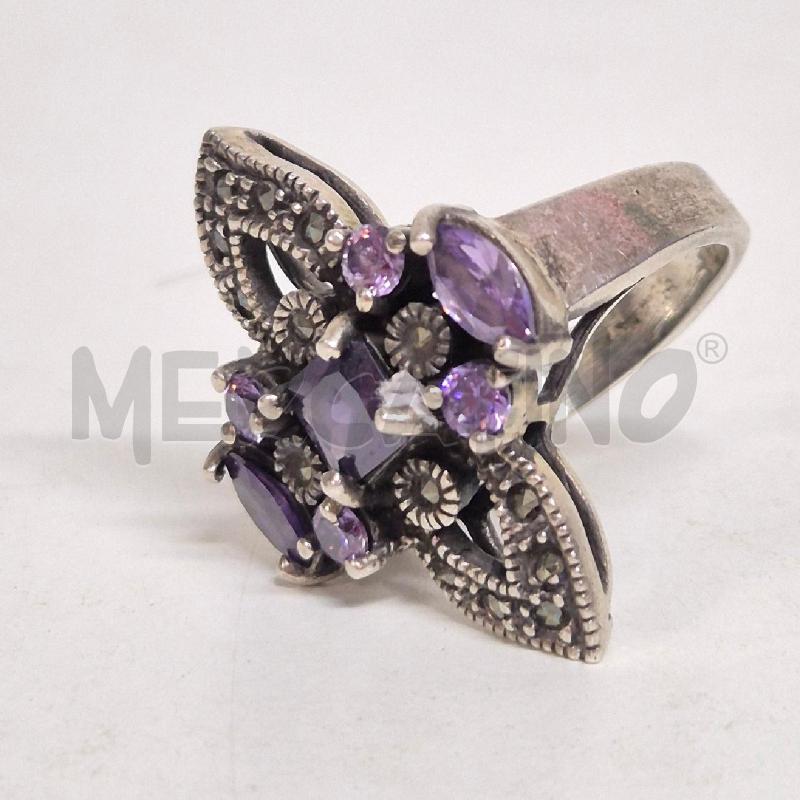 ANELLO DONNA 7 AMETISTE + STRASS | Mercatino dell'Usato Cervia 1