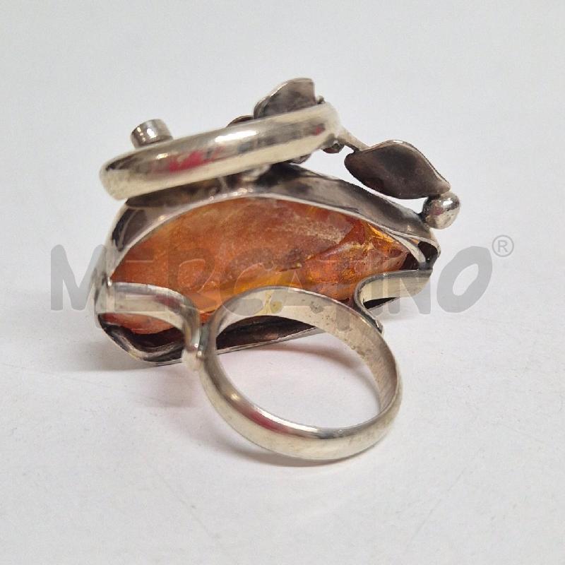 ANELLO DONNA AMBRA RUSSA+RAMO FIORI | Mercatino dell'Usato Cervia 4