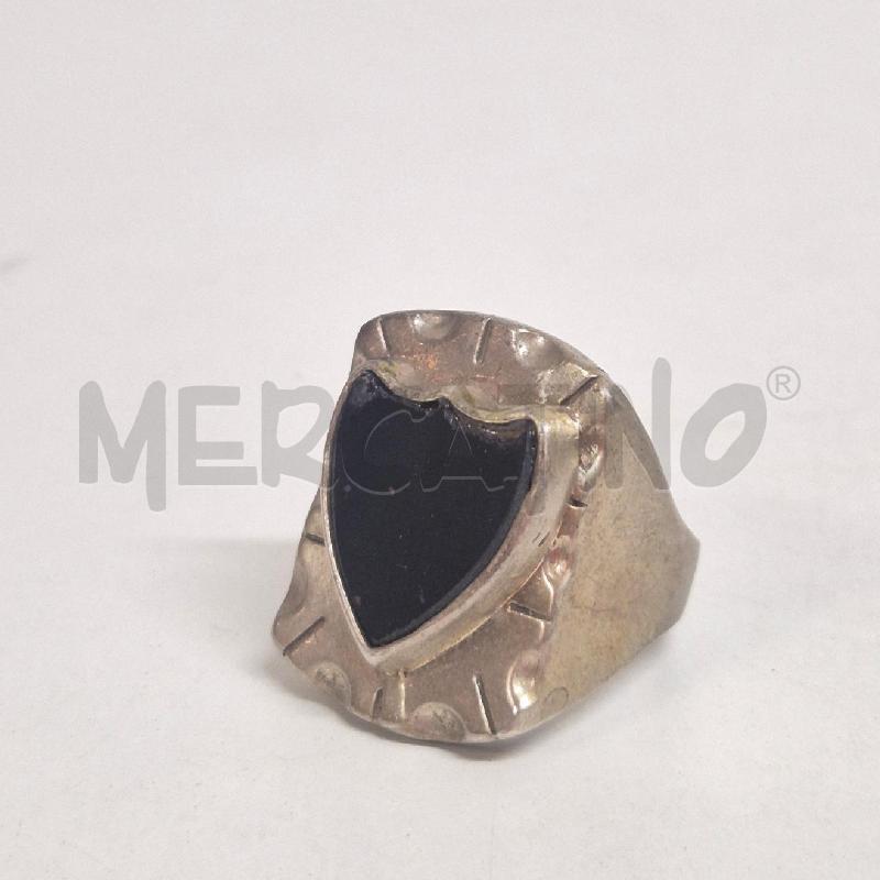 ANELLO DONNA A CON CALCEDONIO FORMA STEMMA | Mercatino dell'Usato Cervia 1
