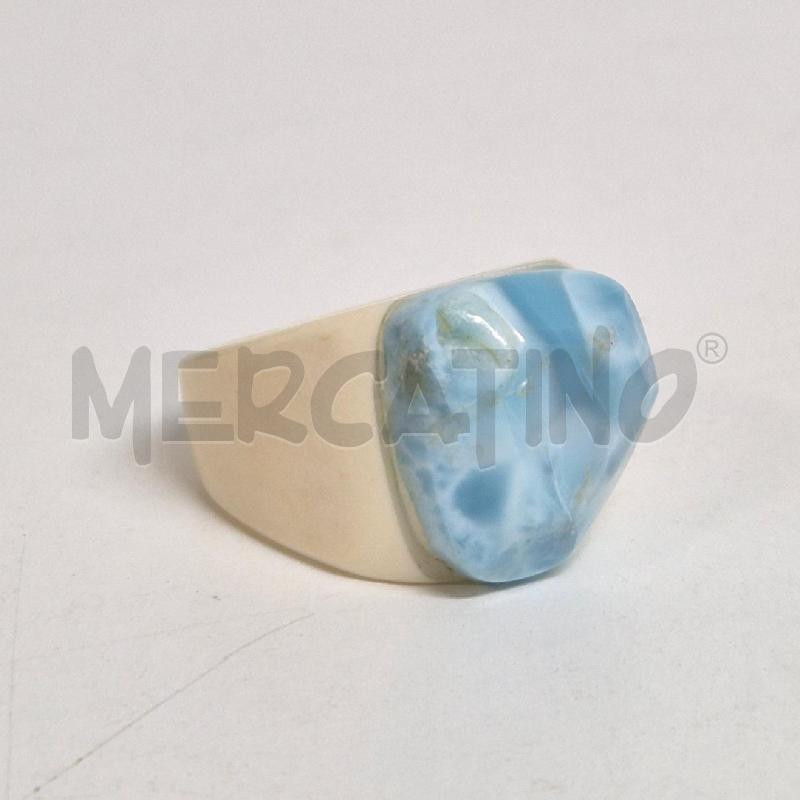 ANELLO DONNA LARIMAR NATURALE BIANCA AZZURRA | Mercatino dell'Usato Cervia 1