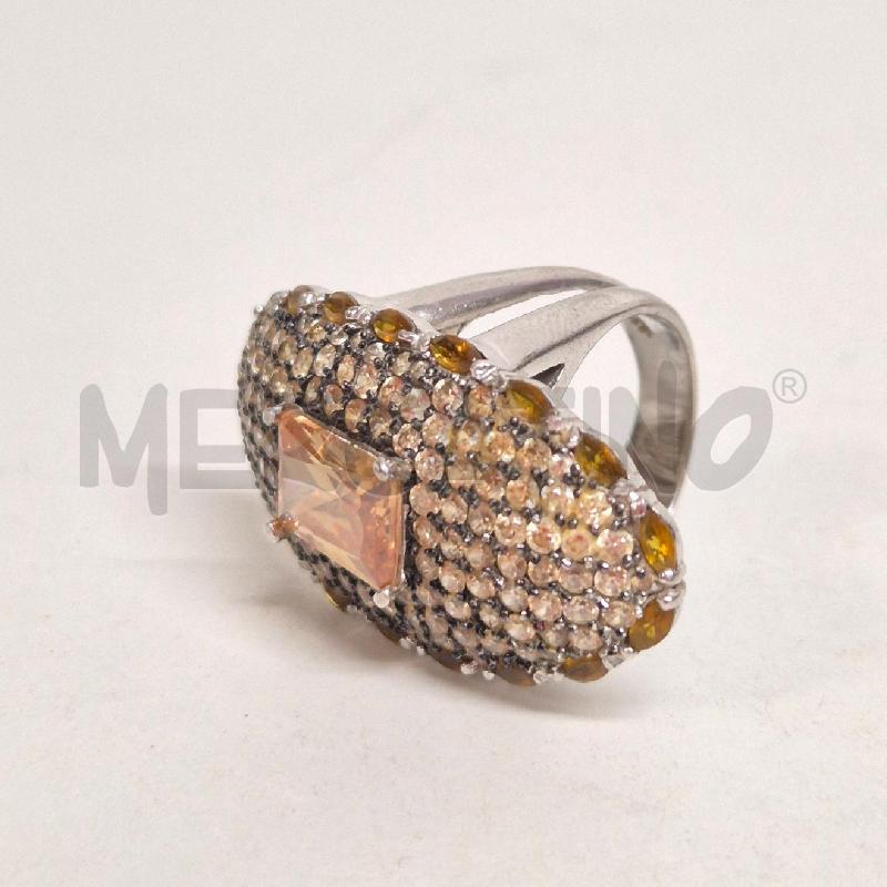 ANELLO DONNA OVALE QUARZO CITRINO + STRASS | Mercatino dell'Usato Cervia 2
