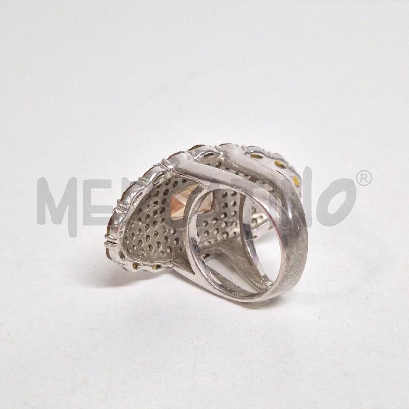 ANELLO DONNA OVALE QUARZO CITRINO + STRASS | Mercatino dell'Usato Cervia 3