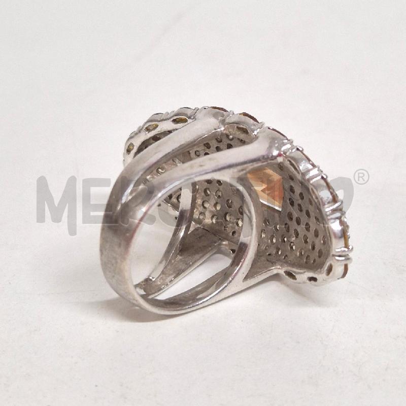 ANELLO DONNA OVALE QUARZO CITRINO + STRASS | Mercatino dell'Usato Cervia 5