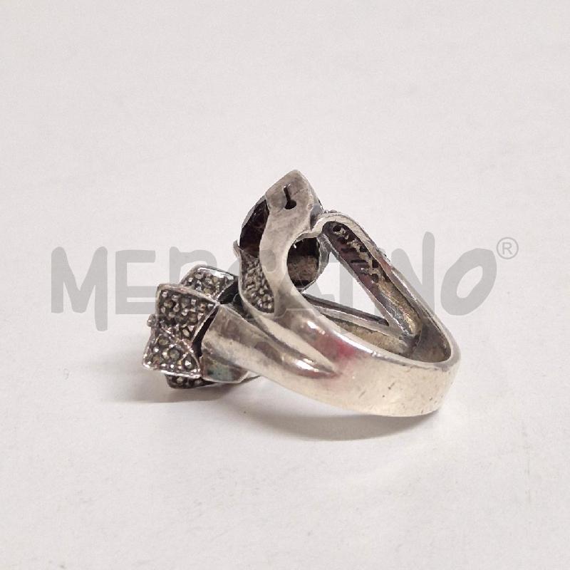 ANELLO DONNA STELLA E CUORE CON TOPAZI MARRONE | Mercatino dell'Usato Cervia 2