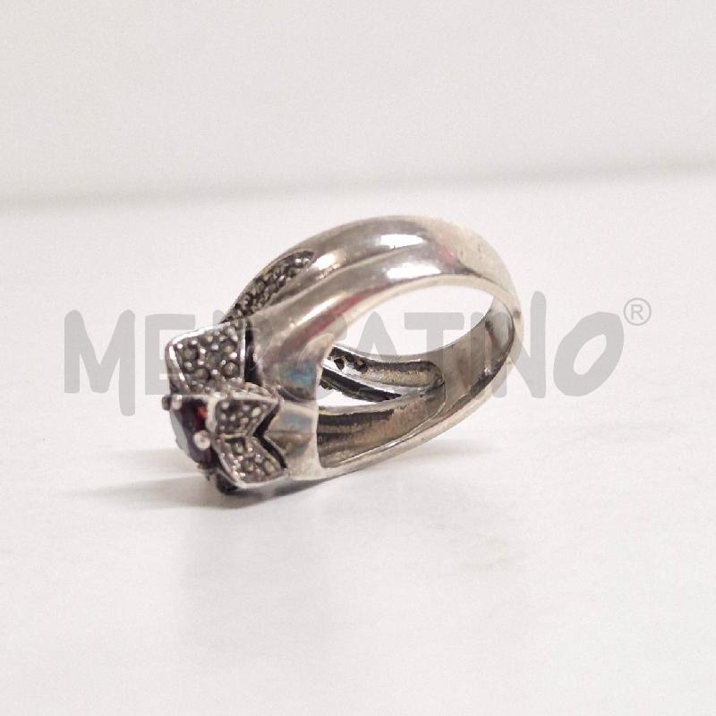 ANELLO DONNA STELLA E CUORE CON TOPAZI MARRONE | Mercatino dell'Usato Cervia 4