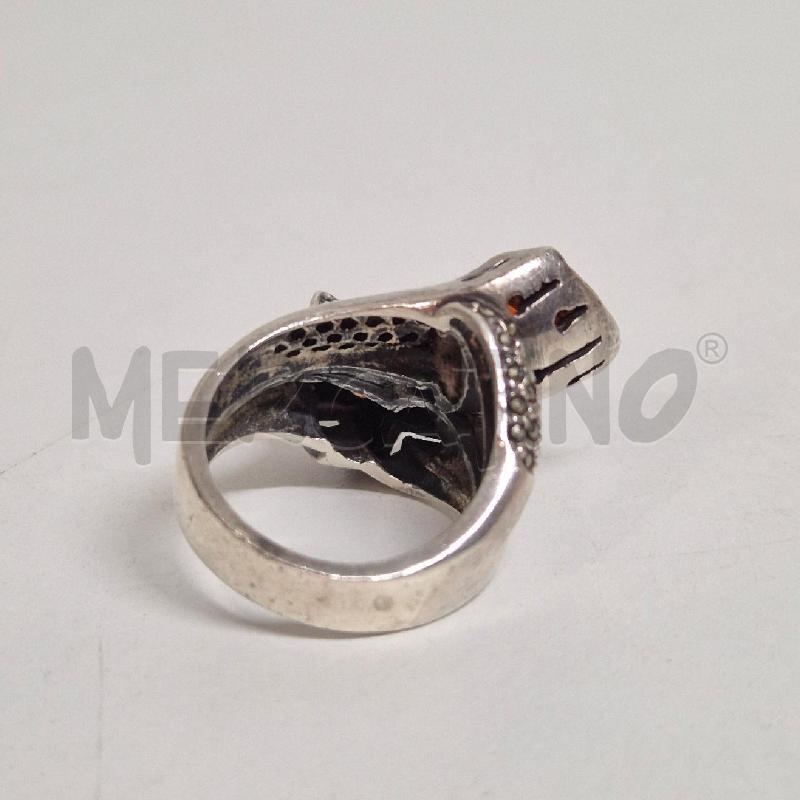 ANELLO DONNA STELLA E CUORE CON TOPAZI MARRONE | Mercatino dell'Usato Cervia 5