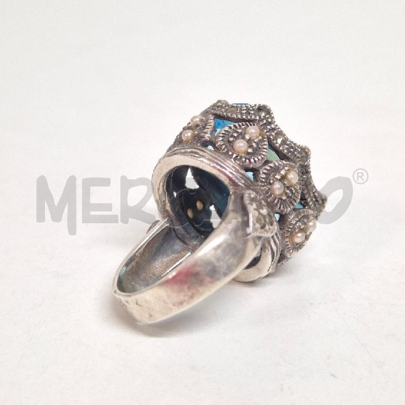 ANELLO DONNA TOPAZIO LAVORAZIONE CORONA | Mercatino dell'Usato Cervia 3