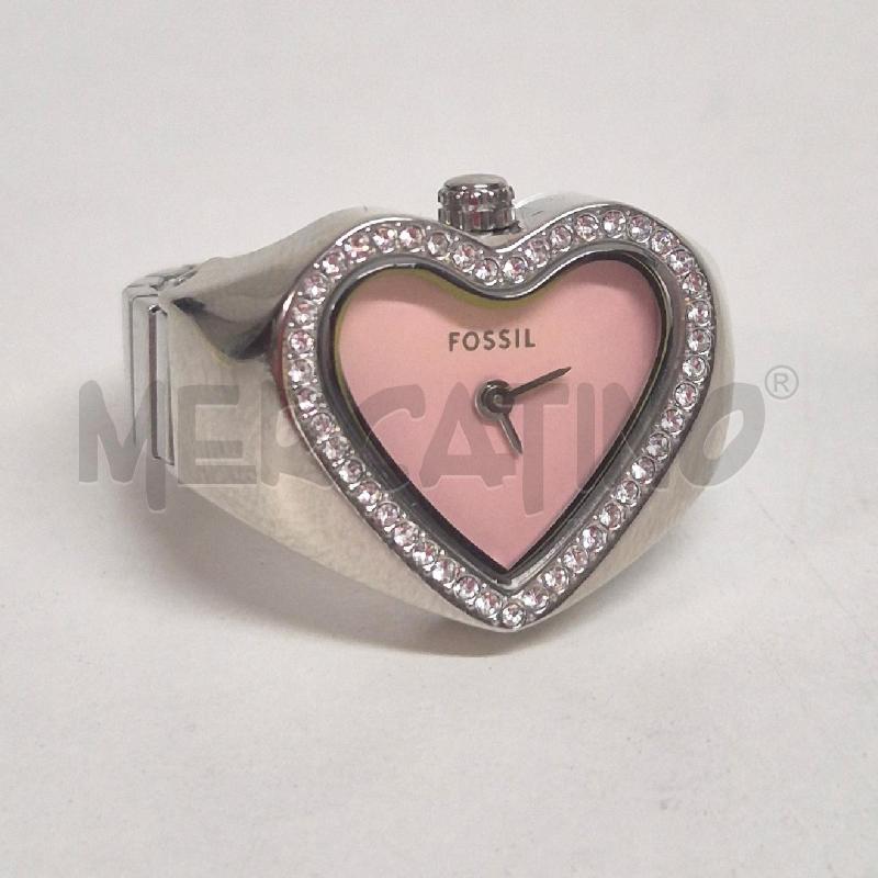 ANELLO - OROLOGIO FOSSIL CUORE ROSA CON STRASS | Mercatino dell'Usato Cervia 1