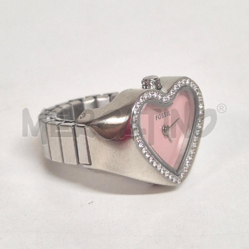 ANELLO - OROLOGIO FOSSIL CUORE ROSA CON STRASS | Mercatino dell'Usato Cervia 2