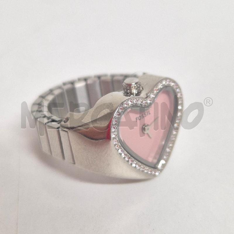 ANELLO - OROLOGIO FOSSIL CUORE ROSA CON STRASS | Mercatino dell'Usato Cervia 4