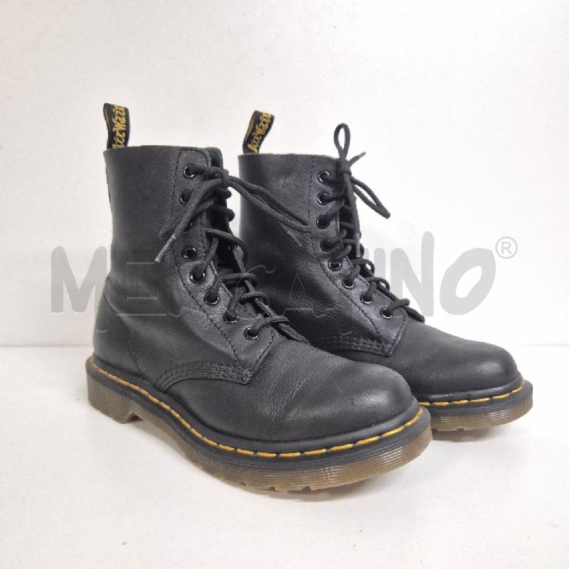 ANFIBI DONNA DR MARTENS NERI PELLE MARTELLATA | Mercatino dell'Usato Cervia 1