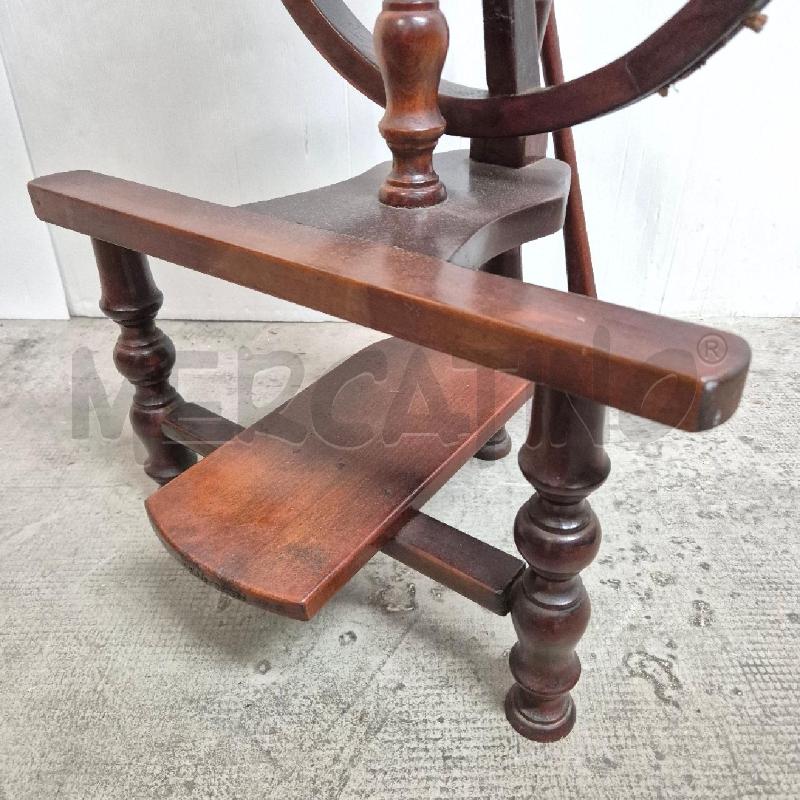 ARCOLAIO A PEDALE ANTICO IN LEGNO | Mercatino dell'Usato Cervia 4