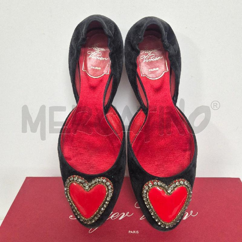 BALLERINA VIVIER NERE CUORE STRASS | Mercatino dell'Usato Cervia 2