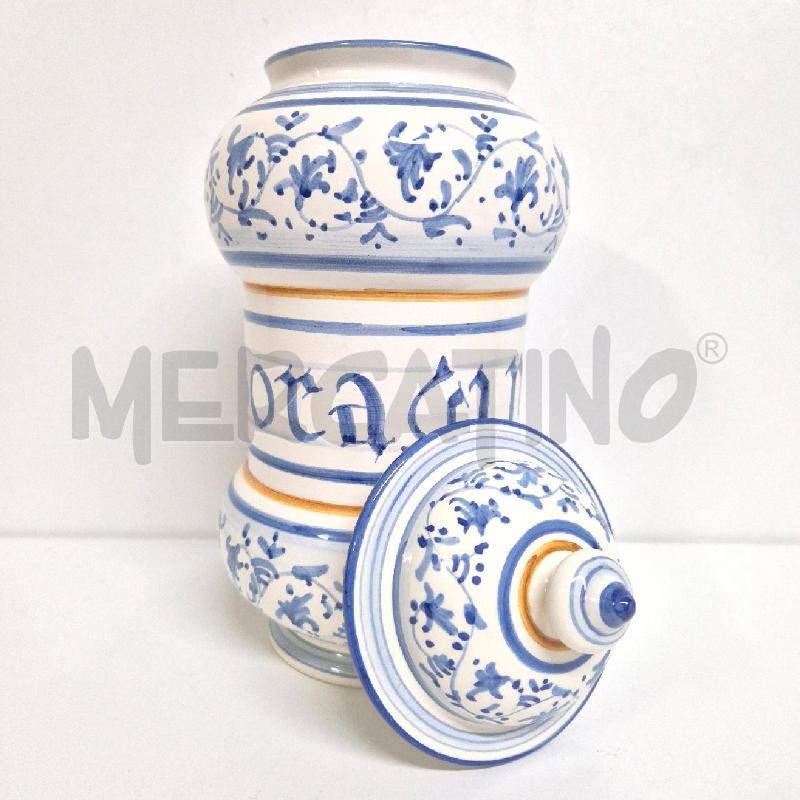 BARATTOLO CERAMICA BORAGINE BIANCO BLU | Mercatino dell'Usato Cervia 2