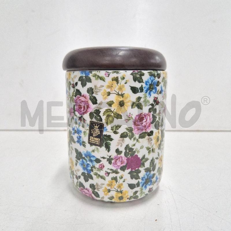 BARATTOLO CERAMICA POZZI BIANCO FIORI | Mercatino dell'Usato Cervia 1