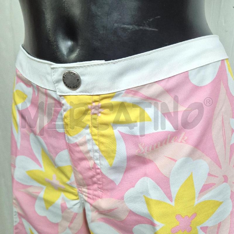 BERMUDA DONNA SUNDEK BIANCHI ROSA FIORI GIALLI | Mercatino dell'Usato Cervia 2