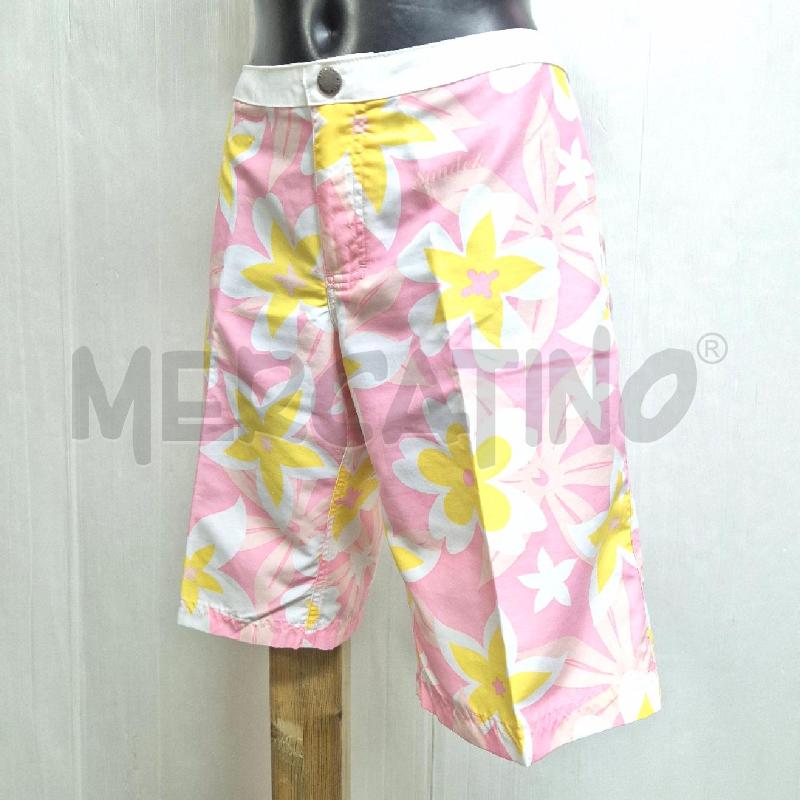 BERMUDA DONNA SUNDEK BIANCHI ROSA FIORI GIALLI | Mercatino dell'Usato Cervia 3