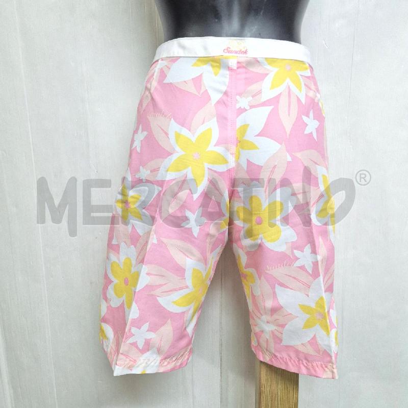 BERMUDA DONNA SUNDEK BIANCHI ROSA FIORI GIALLI | Mercatino dell'Usato Cervia 4