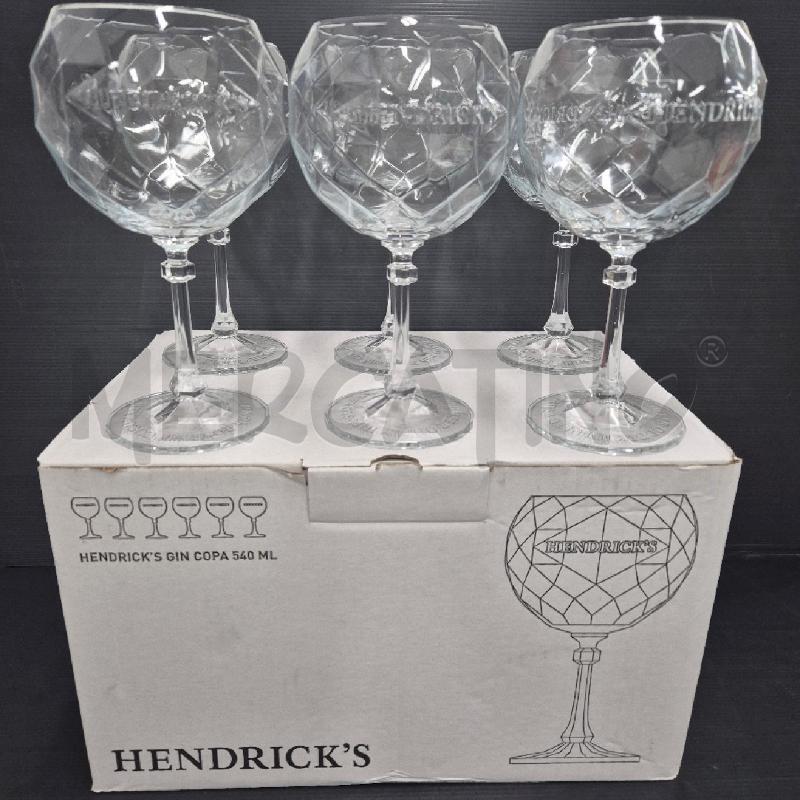 BICCHIERI GIN PZ.6 HENDRICK'S | Mercatino dell'Usato Cervia 1