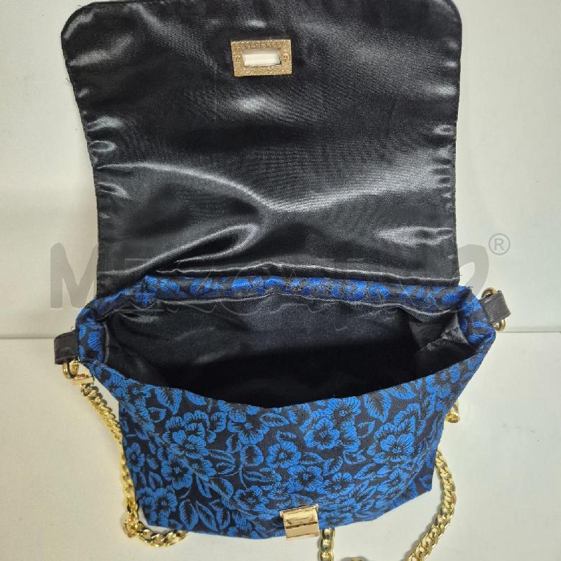 BORSA DONNA ARTIGIANALE TESS BLU+CATENA MARY | Mercatino dell'Usato Cervia 5