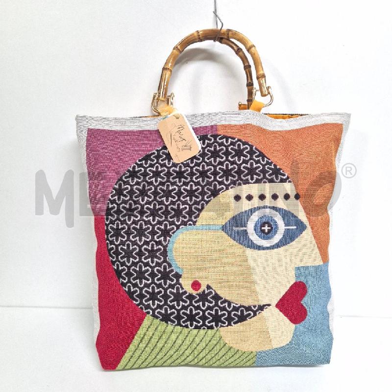 BORSA DONNA ARTIGIANALE VISO DONNA MARY | Mercatino dell'Usato Cervia 1