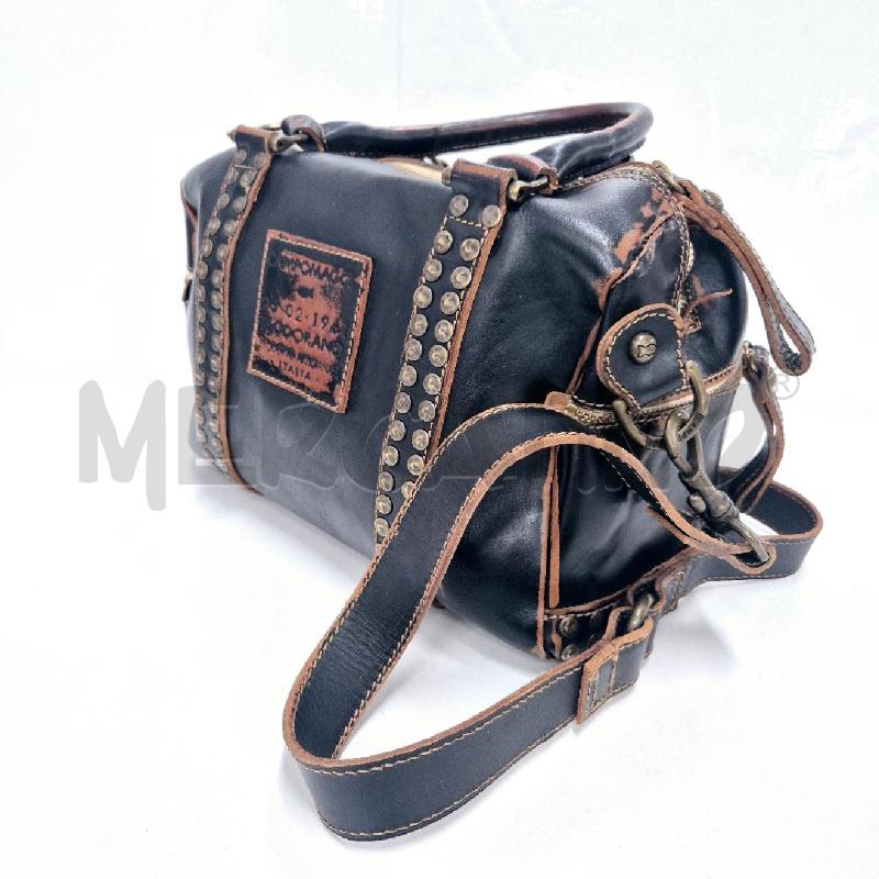 BORSA DONNA BAULETTO CAMPOMAGGI NERA SFUMATA MARRONE CON BORCHIE | Mercatino dell'Usato Cervia 3