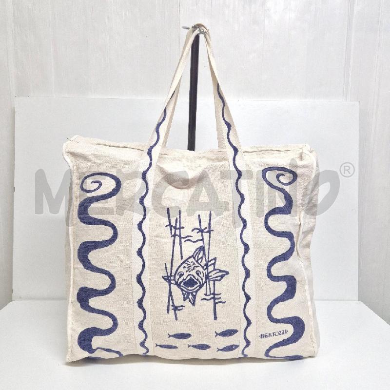 BORSA DONNA BERTOZZI STAMPA BLU | Mercatino dell'Usato Cervia 1