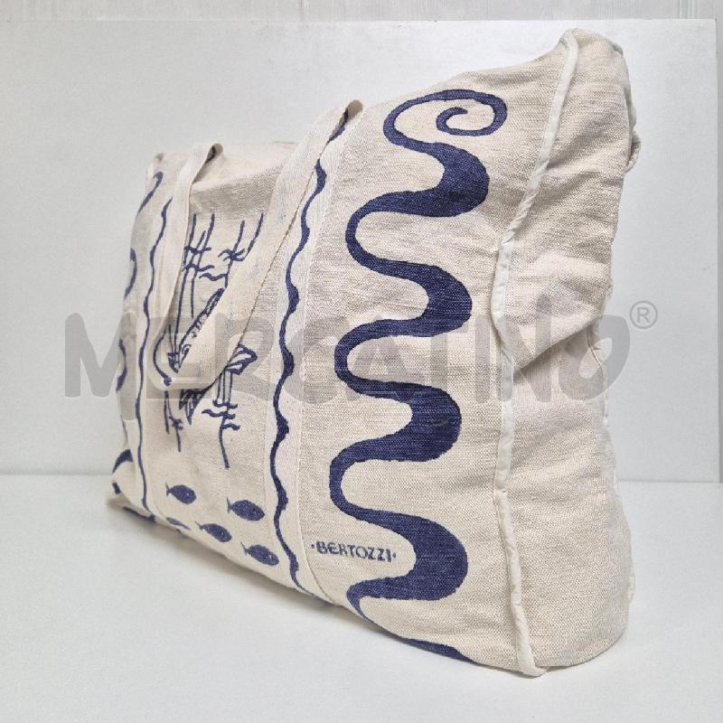 BORSA DONNA BERTOZZI STAMPA BLU | Mercatino dell'Usato Cervia 3