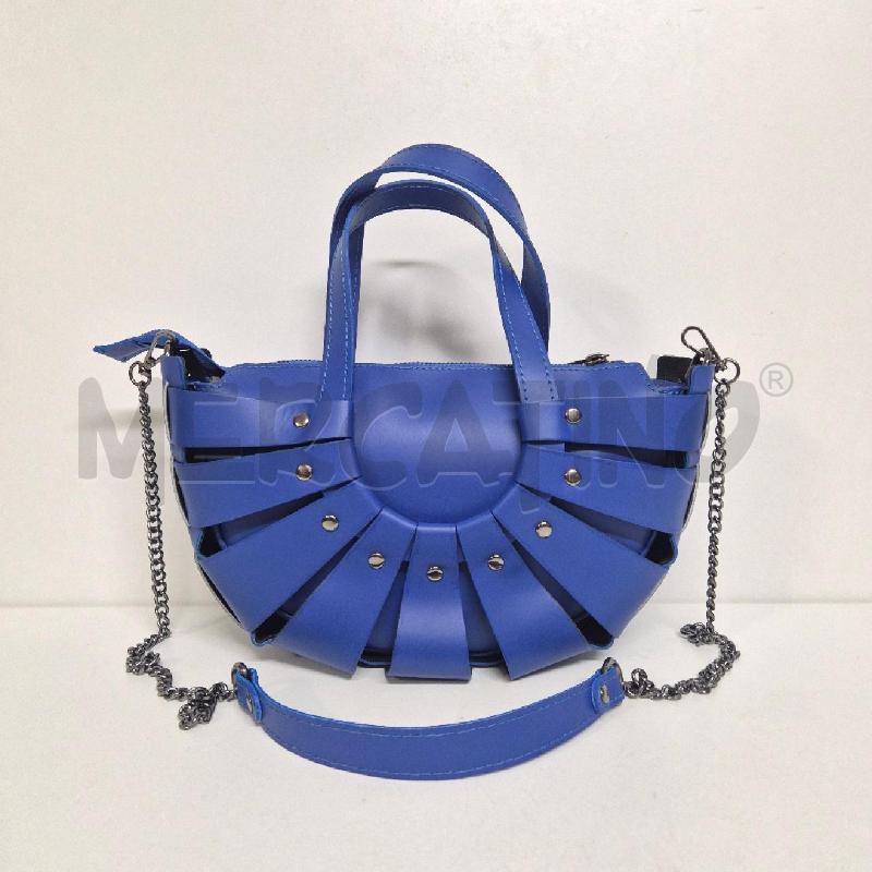 BORSA DONNA BLU ELETTRICA IN PELLE | Mercatino dell'Usato Cervia 1