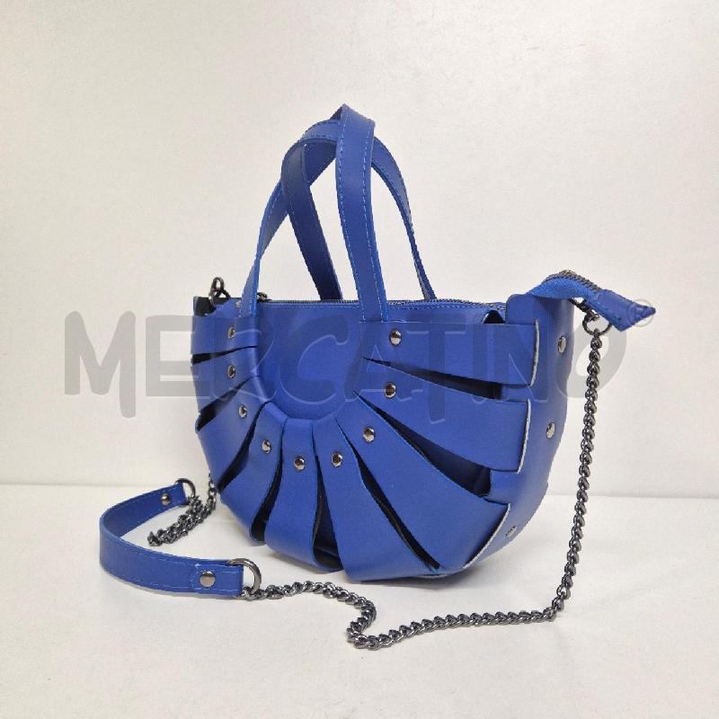 BORSA DONNA BLU ELETTRICA IN PELLE | Mercatino dell'Usato Cervia 3