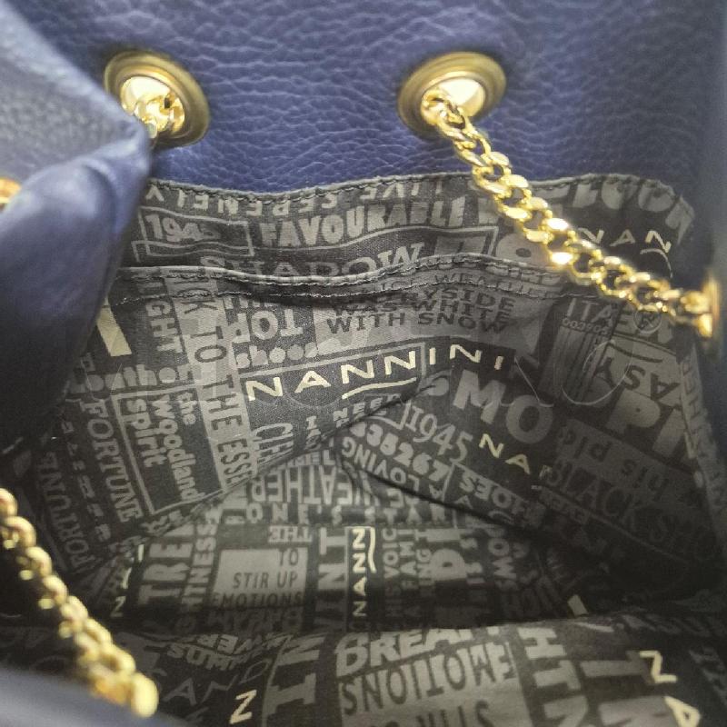 BORSA DONNA BLU SECCHIELLO NANNINI PELLE MARTELLATA | Mercatino dell'Usato Cervia 5