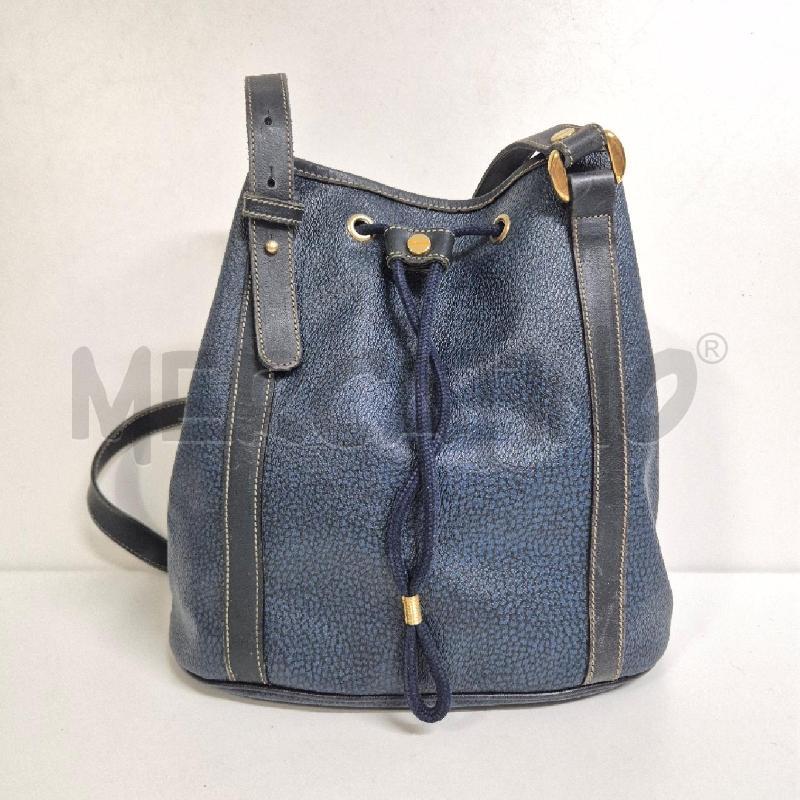 BORSA DONNA BORBONESE BLU A SECCHIELLO | Mercatino dell'Usato Cervia 1