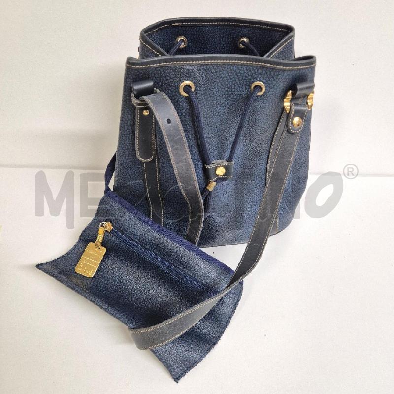 BORSA DONNA BORBONESE BLU A SECCHIELLO | Mercatino dell'Usato Cervia 5