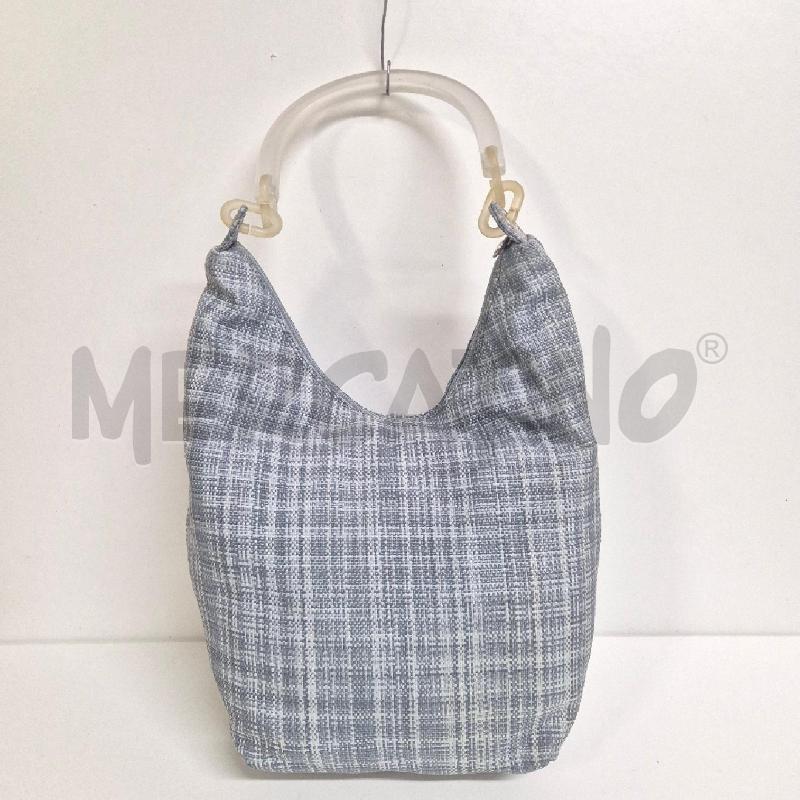 BORSA DONNA BRACCIALINI GRIGIA MELANGE INTRECCIATA | Mercatino dell'Usato Cervia 1