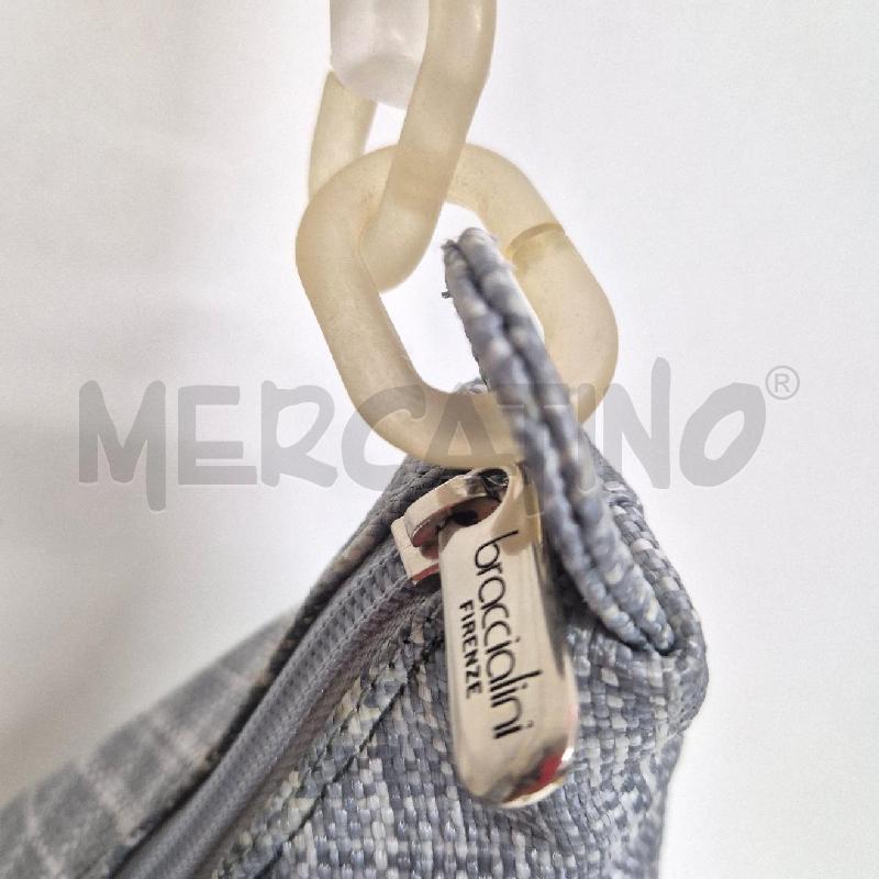 BORSA DONNA BRACCIALINI GRIGIA MELANGE INTRECCIATA | Mercatino dell'Usato Cervia 2