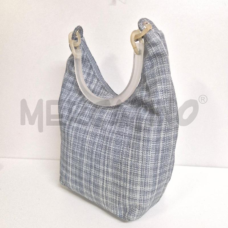 BORSA DONNA BRACCIALINI GRIGIA MELANGE INTRECCIATA | Mercatino dell'Usato Cervia 3