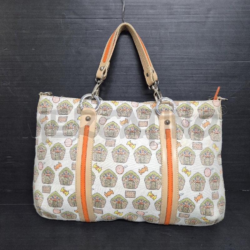 BORSA DONNA BRACCIALINI PANNA CUPCAKE STOFFA CON TRACOLLA | Mercatino dell'Usato Cervia 1