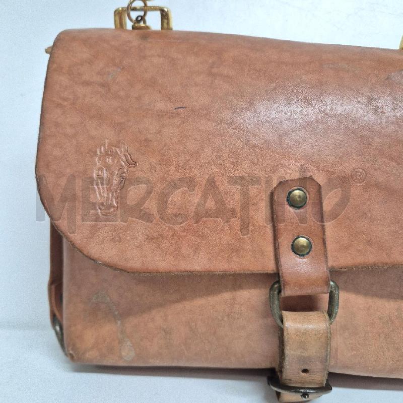 BORSA DONNA CUOIO MANICO CON SFERE DORATE | Mercatino dell'Usato Cervia 2