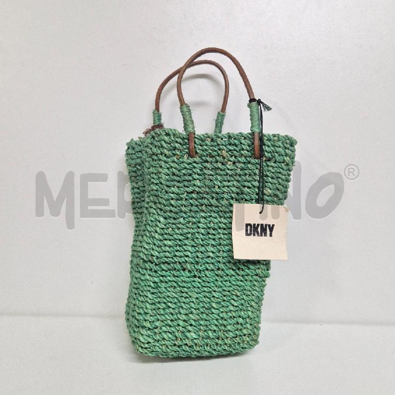 BORSA DONNA DKNY DONNA KAREN NEW YORK VERDE INTRECCIATA | Mercatino dell'Usato Cervia 2