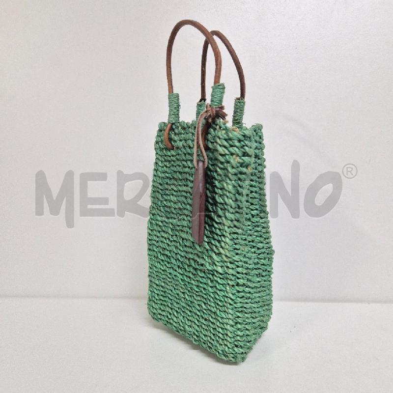 BORSA DONNA DKNY DONNA KAREN NEW YORK VERDE INTRECCIATA | Mercatino dell'Usato Cervia 3