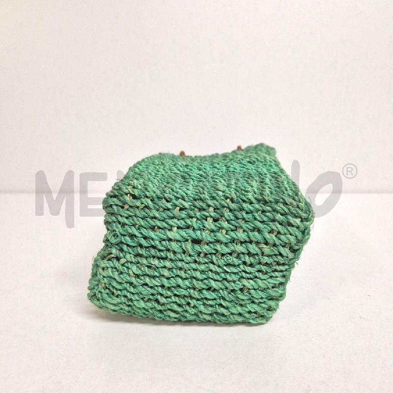 BORSA DONNA DKNY DONNA KAREN NEW YORK VERDE INTRECCIATA | Mercatino dell'Usato Cervia 4
