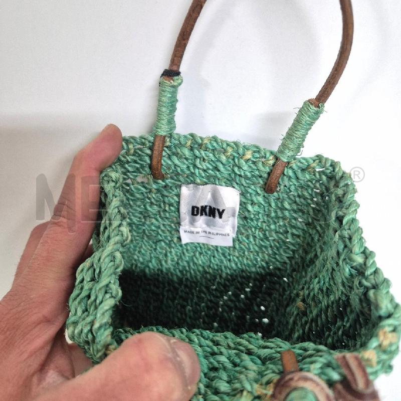 BORSA DONNA DKNY DONNA KAREN NEW YORK VERDE INTRECCIATA | Mercatino dell'Usato Cervia 5