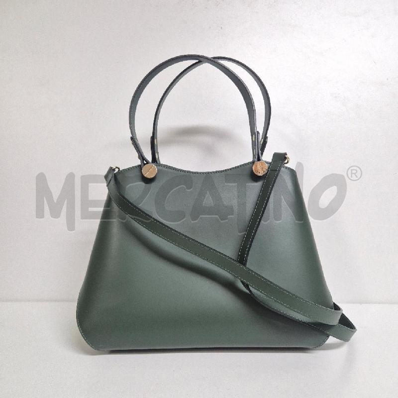 BORSA DONNA GENUINE LEATHER VERDE BORCHIE DORATE | Mercatino dell'Usato Cervia 2