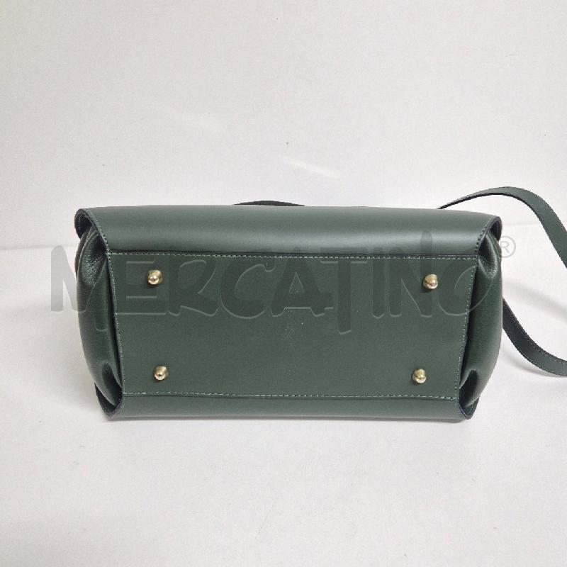 BORSA DONNA GENUINE LEATHER VERDE BORCHIE DORATE | Mercatino dell'Usato Cervia 4