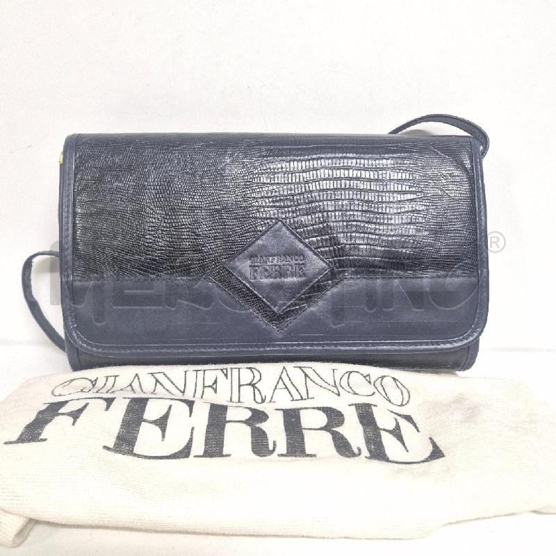 BORSA DONNA GFF GIANFRANCO FERRE BLU STAMPA RETTILE | Mercatino dell'Usato Cervia 1
