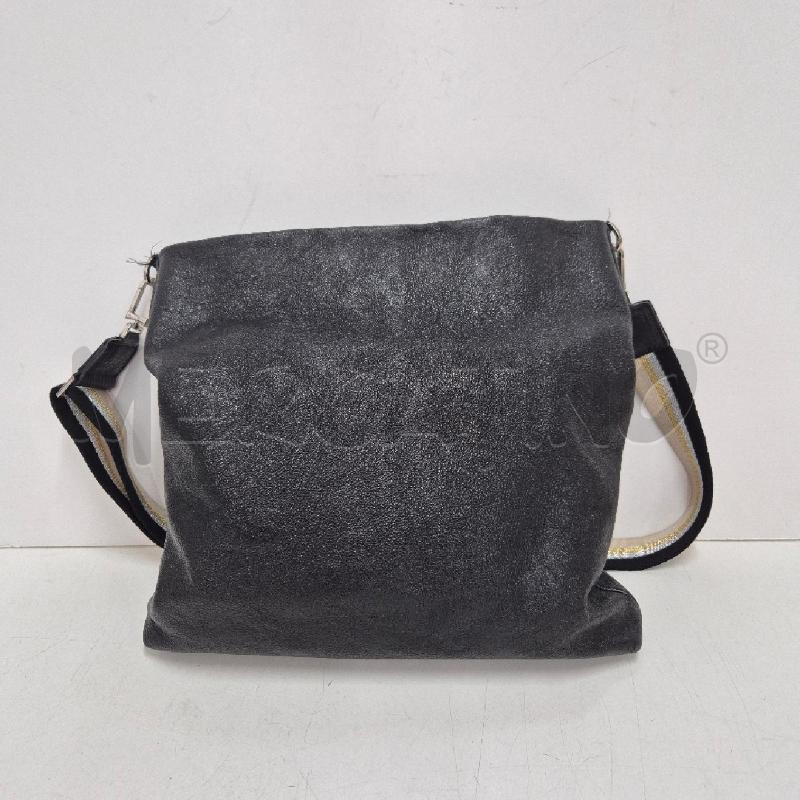 BORSA DONNA GIANNI CHIARINI NERA TRACOLLA A RIGHE | Mercatino dell'Usato Cervia 1